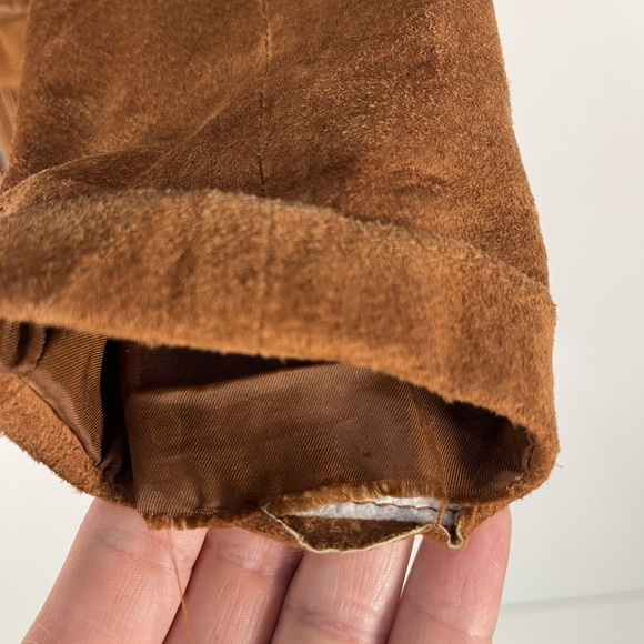 Vintage Lawless by Leather Suede Brown Fringe Western Jacket Size M Southwest - Picture 4 of 12